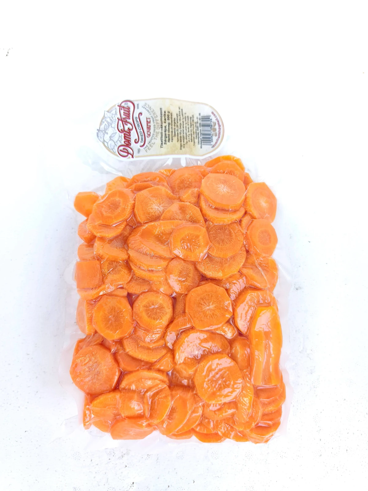 Sárgarépa, karika, tisztított, vákuumcsomagolt, 2 kg